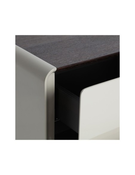 Mesita de Noche KIST, DM / Gris, Marrón - Kodu Home Design