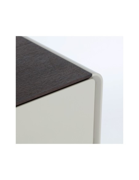 Mesita de Noche KIST, DM / Gris, Marrón - Kodu Home Design