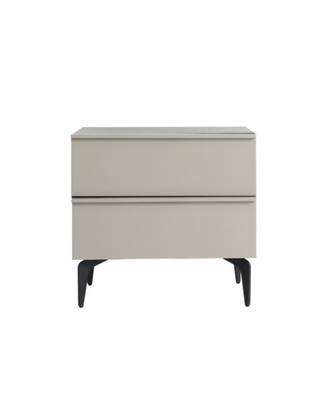 Mesita de Noche LINDFLUR, DM / Gris, Marrón - Kodu Home Design