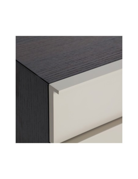 Mesita de Noche LINDFLUR, DM / Gris, Marrón - Kodu Home Design