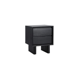 Mesita de Noche DEMMIN, Madera / Negro - Kodu Home Design 2
