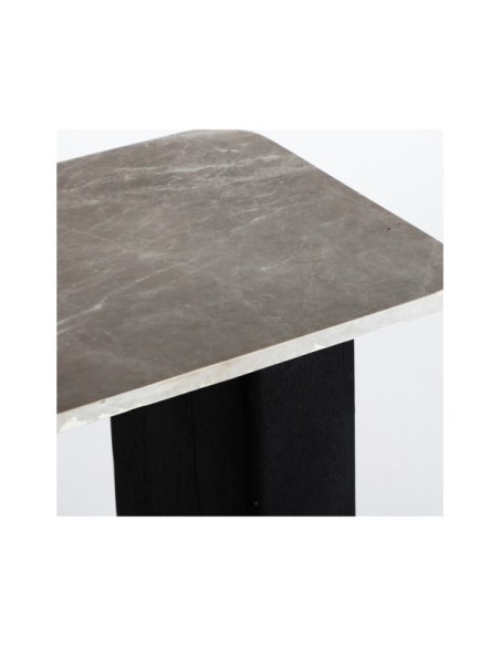 Mesa Auxiliar KHEJ, Mango / Negro, Marrón - Kodu Home Design