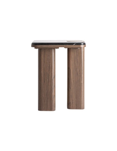 Mesa Auxiliar ATLAS, DM / Negro, Marrón - Kodu Home Design