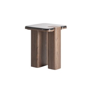 Mesa Auxiliar ATLAS, DM / Negro, Marrón - Kodu Home Design 2