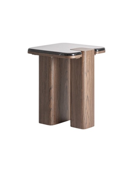 Mesa Auxiliar ATLAS, DM / Negro, Marrón - Kodu Home Design