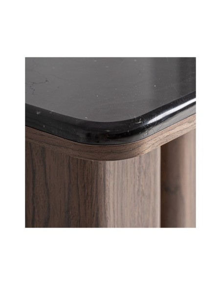 Mesa Auxiliar ATLAS, DM / Negro, Marrón - Kodu Home Design