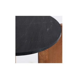Mesa Auxiliar VALIGNY, Mármol / Negro, Marrón - Kodu Home... 2