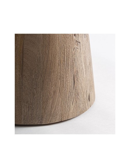 Mesa Auxiliar LAUTREC Ø40x50 cm, Terrazo / Blanco, Marrón - Kodu Home Design