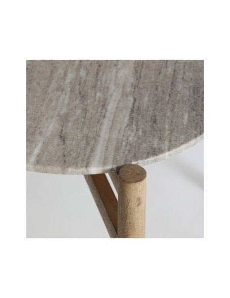 Mesa de Centro LACAUNE, Mármol / Gris, Marrón - Kodu Home Design