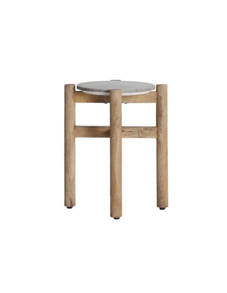 Mesa Auxiliar LACUANE, Mármol / Gris, Marrón - Kodu Home Design