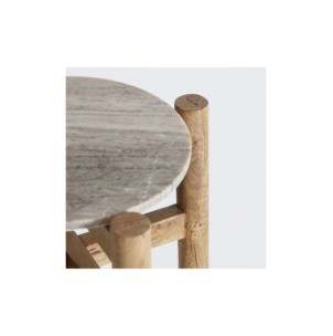 Mesa Auxiliar LACUANE, Mármol / Gris, Marrón - Kodu Home... 2