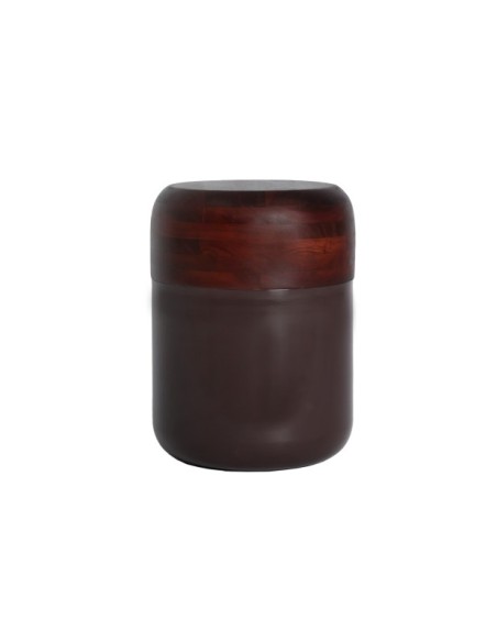 Mesa Auxiliar TAU, Hierro / Chocolate, Marrón - Kodu Home Design