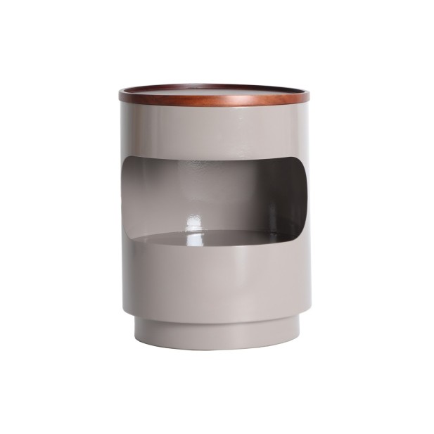 Mesita de Noche NOA, Hierro / Gris,...