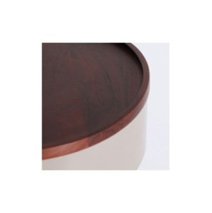 Mesita de Noche NOA, Hierro / Gris, Marrón - Kodu Home... 2