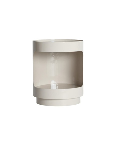 Mesita de Noche MIST, Hierro / Blanco Roto - Kodu Home Design