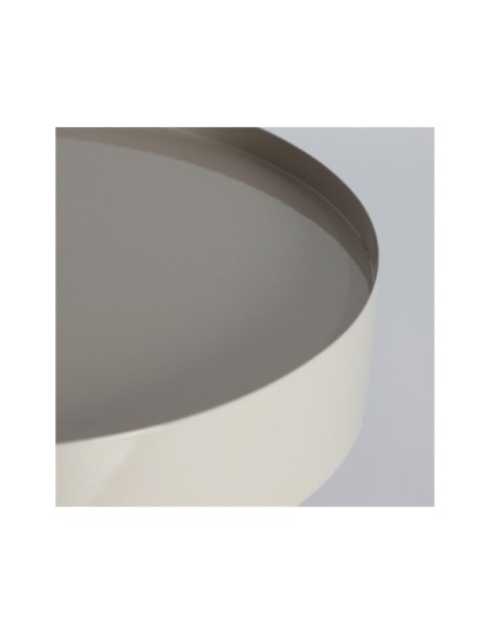 Mesita de Noche MIST, Hierro / Blanco Roto - Kodu Home Design