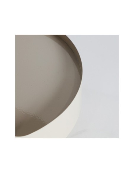 Mesita de Noche MIST, Hierro / Blanco Roto - Kodu Home Design