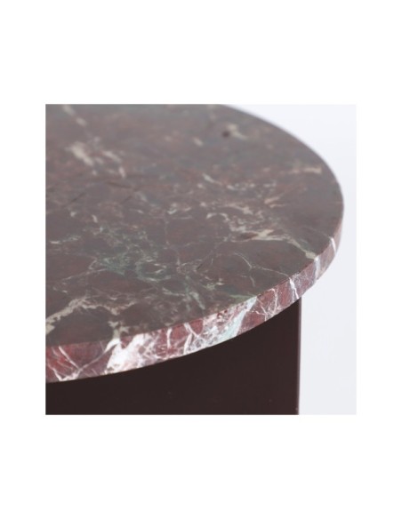 Mesa Auxiliar TILO, Hierro / Burdeos, Chocolate - Kodu Home Design