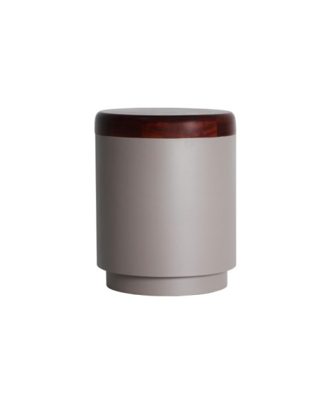 Mesa Auxiliar OAKY, Hierro / Gris, Marrón - Kodu Home Design