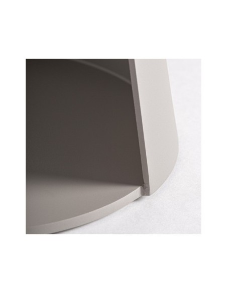 Mesa Auxiliar WENGEN Ø40x48 cm, Aluminio / Topo - Kodu Home Design