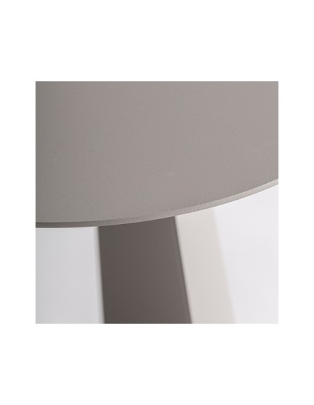 Mesa Auxiliar WENGEN Ø40x48 cm, Aluminio / Topo - Kodu Home Design