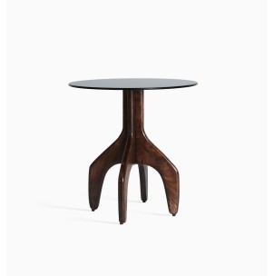 Mesa BICKERTON Ø50x51 cm, Mango/Negro, Marrón - Kodu Home Design 34776