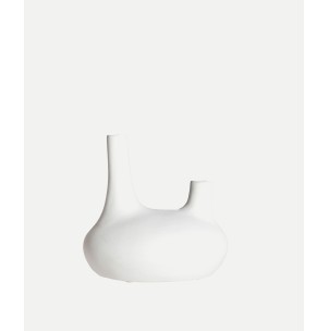 Jarrón ZICK, Cerámica / Blanco - Kodu Home Design
