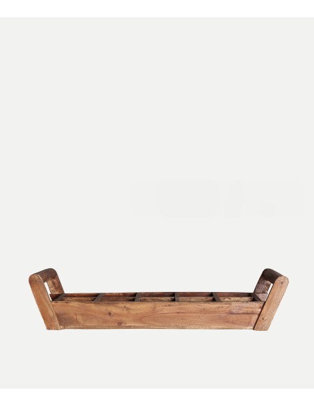 Macetero Bandeja AKVIRAN, Caoba / Marrón - Kodu Home Design