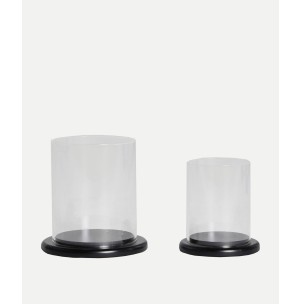 Set 2 Portavelas BLASIGE, DM / Negro - Kodu Home Design