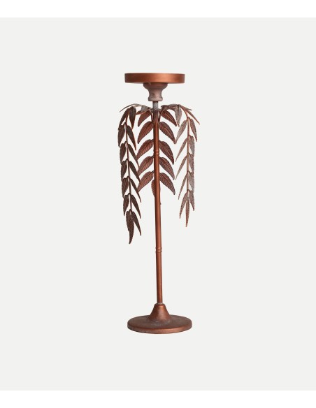 Candelabro Palmera LUCERNA Ø16x45 cm, Hierro / Cobre - Kodu Home Design