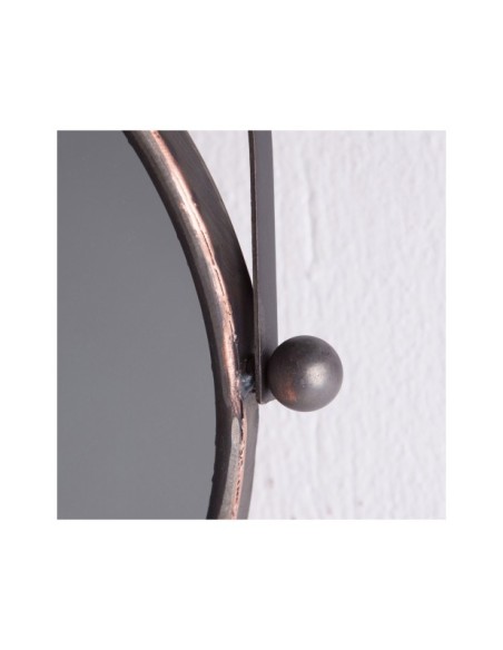 Espejo REKEN 35x50 cm, Hierro / Plateado - Kodu Home Design