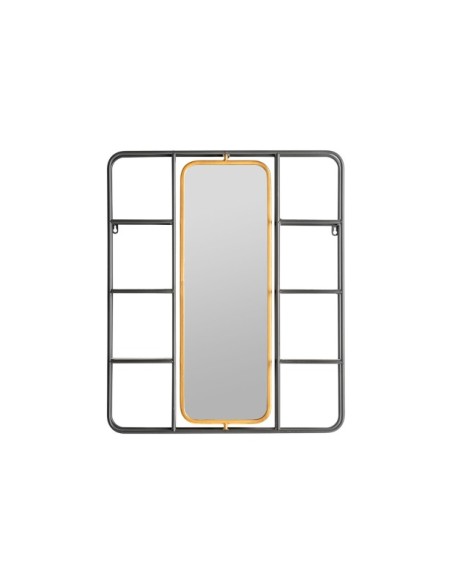 Espejo VARESE 63x75 cm, Hierro / Gris, Oro - Kodu Home Design