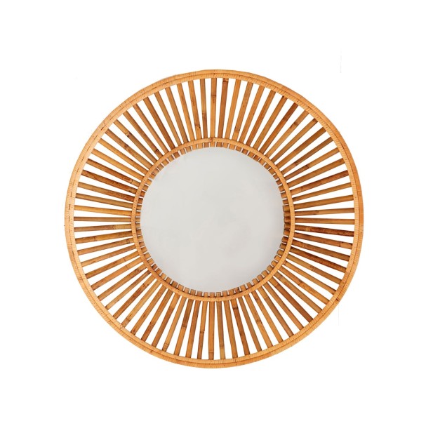 Espejo ARTEAGA Ø60 cm, Bambú / Marrón...