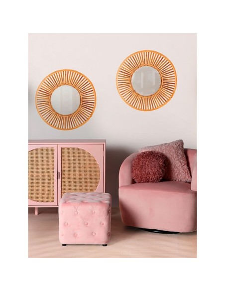 Espejo ARTEAGA Ø60 cm, Bambú / Marrón - Kodu Home Design