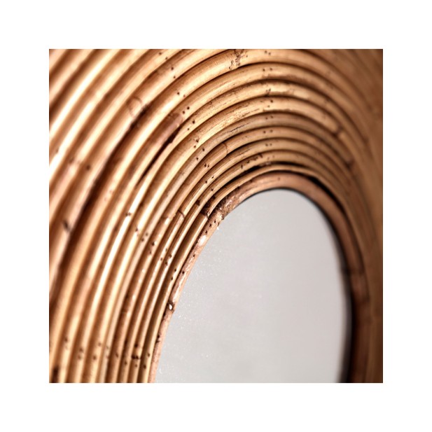 Espejo ASHER 72x64 cm, Bambú / Marrón...