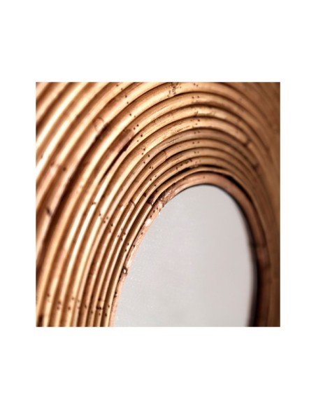 Espejo ASHER 72x64 cm, Bambú / Marrón - Kodu Home Design