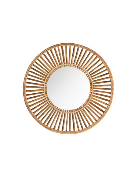 Espejo ARTEAGA Ø90 cm, Bambú / Marrón - Kodu Home Design