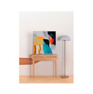 Set 2 Cuadros KRYSTA 80x80 cm, DM / Blanco, Multicolor -... 2