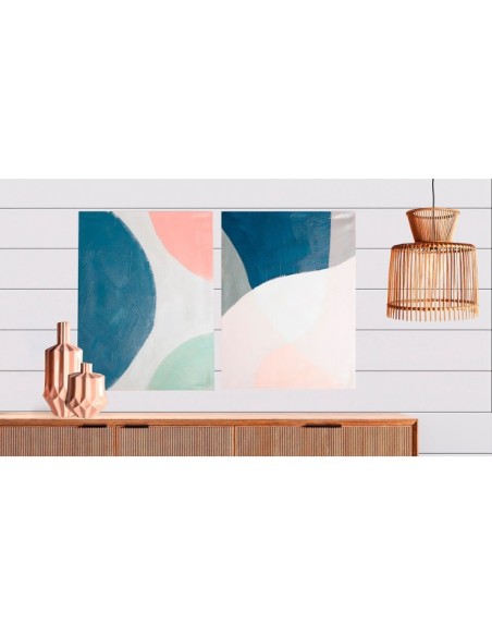 Set 2 Lienzos GIZELA 60x80 cm, Lienzo / Multicolor - Kodu Home Design