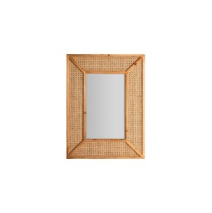 Espejo ZETEL 60x80 cm, Ratán / Marrón - Kodu Home Design