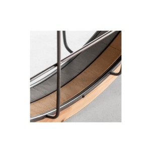 Espejo LONGFORD Ø105 cm, Madera / Marrón, Gris - Kodu... 2