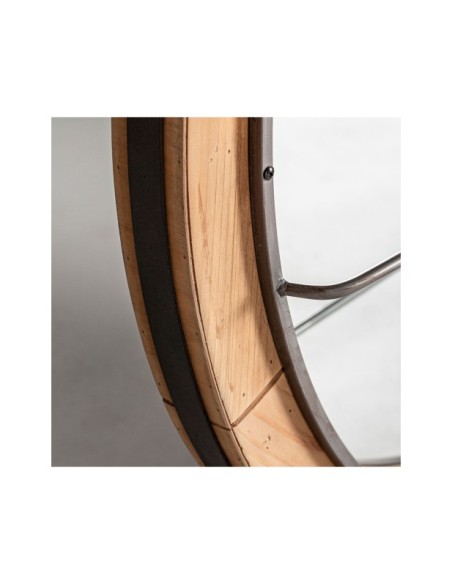 Espejo LONGFORD Ø105 cm, Madera / Marrón, Gris - Kodu Home Design