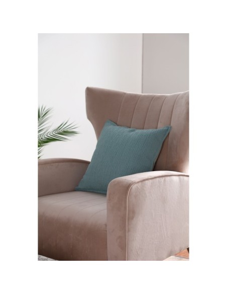 Cojín NELA 42x42 cm, Poliéster / Azul - Kodu Home Design