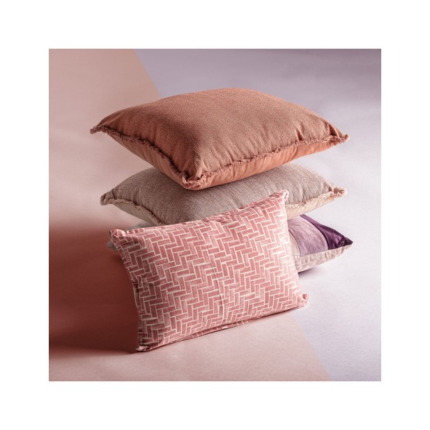 Cojín SUN 44x44 cm, Chenilla / Rosa -...