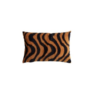 Cojín TIGRE 42x26 cm, Chenilla / Negro, Marrón - Kodu...