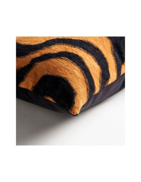 Cojín TIGRE 42x26 cm, Chenilla / Negro, Marrón - Kodu Home Design