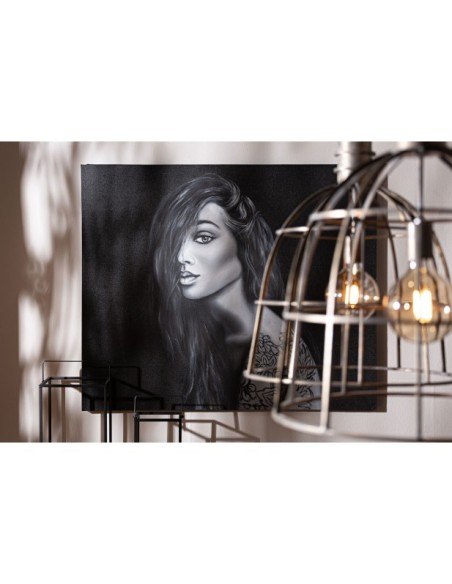 Lienzo HINA 120x100 cm, Lienzo / Negro - Kodu Home Design