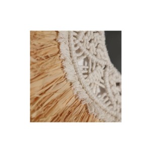 Espejo KASSES Ø45 cm, Rafia / Marrón - Kodu Home Design 2