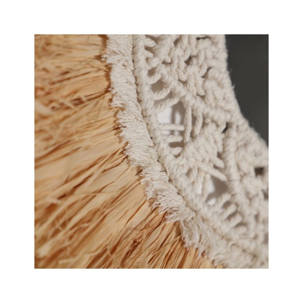 Espejo KASSES Ø45 cm, Rafia / Marrón...