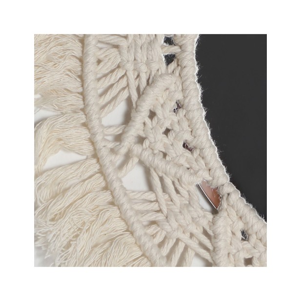 Espejo ALAYOR Ø45 cm, Cuerda / Blanco...
